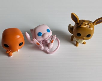 Set of 3 Pokémon Plastic Cake Toppers/Pokémon PVC Cake Toppers/PVC  Figures/Collectible Pokémon Toys