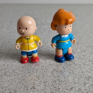 Verzamelset van 2 Caillou-actiefiguren/set van 2 Caillou-taarttoppers