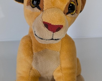 Vintage Simba  Disney The Lion King Plush Toy/Collectible Sitting Stuffed Plush Doll/6 &quot; Tall Simba Lion King Plush Dolls