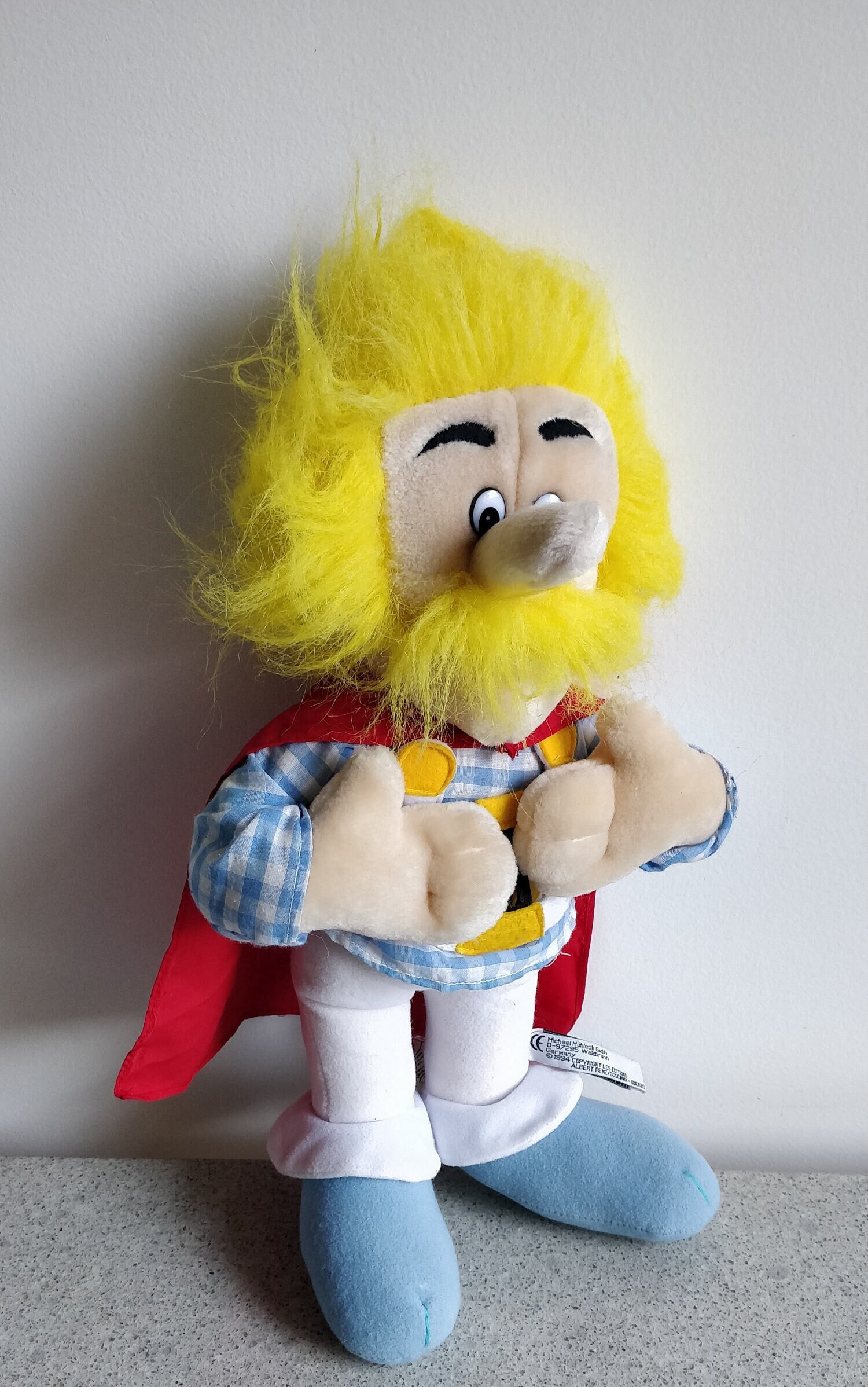 Peluche Asterix - Assurancetourix - Michael Mühleck 1994 - Neuve