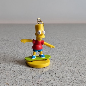 Vintage Fox The Simpsons Burt on Skateboard 2.5&quot; PVC Action Figure/ Burt Simpsons PVC Cake Topper
