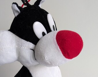 Collectible Vintage Looney Tunes  Sylvester Gunz Soft Doll/Sylvester 15" Plush Doll Warner Bross