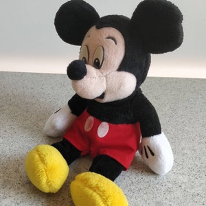 Set di 2 peluche vintage da collezione di Topolino/Set di 2 peluche Disney di Topolino seduto/Peluche di Topolino da 28 cm immagine 5