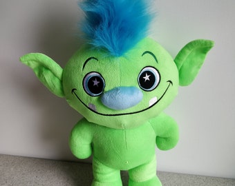 Soft Large Toy 15" Nanco New Pink Troll Plush with Green Hair 