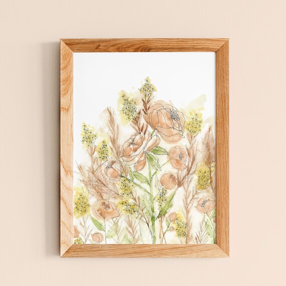 8x10 Art Print Wall Art Decor Floral Bouquet Flowers | Etsy