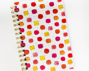 Notebook Field Notes Lined Notebook Journal Sketchbook Paper Small Notebook Floral Notebook Large Spiral Bound Gold Spiral