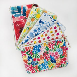 Zipper Pouches, Floral Zipper Pouch, Makeup Bag, Cosmetic Bag, Flower Pouches, Pencil Case
