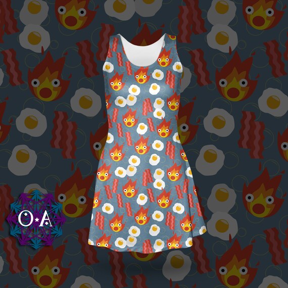 calcifer dress  howls moving castle dress ghibli dress magical dress anime  dress fire demon dress disney dress