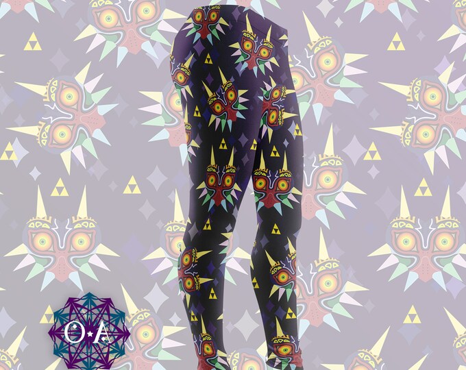 Majora Leggings Zelda Leggings Majoras Mask Leggings Legend Etsy