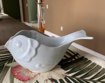 Adorabile salsiera in ceramica a forma di pesce! 20x10x9 cm, perfetta per decorare la casa.