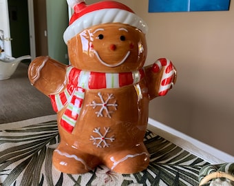 Urocze! Ceramiczny słoik na pierniczki 10x10x6 cali do dekoracji domu