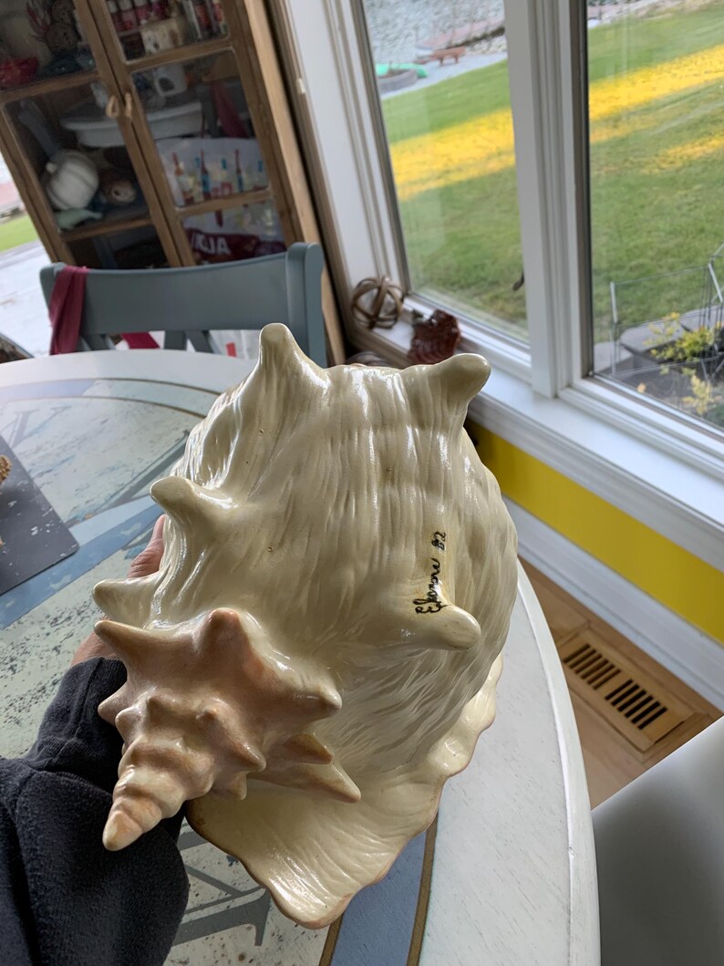Extra Large Sea Shell Conch Ceramic 12βx8βx6.5β for Home or Cottage ...