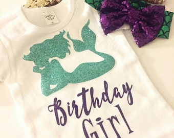 Camisa de cumpleaños de sirena, camisa de cumpleaños, camisa de sirena, traje de sirena, camisa de sirena, camisa de cumpleaños, chica de cumpleaños, fiesta de sirena, sirena