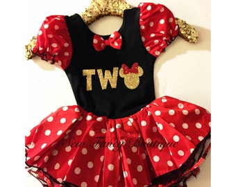 Minnie Mouse traje de cumpleaños, vestido de cumpleaños, vestido de ratón de Minnie, tutú de Minnie Mouse, fiesta de Minnie Mouse, traje de Minnie Mouse, camisa de Minnie Mouse