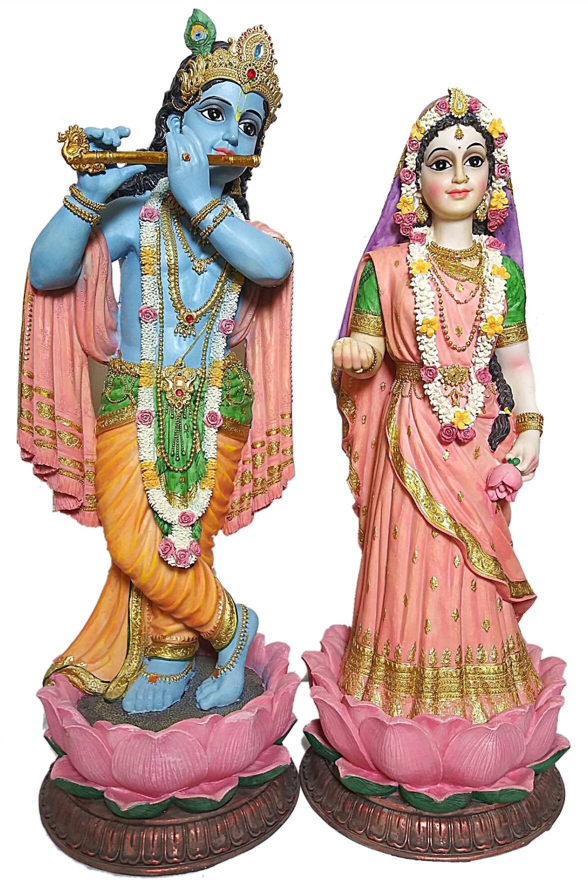 K117 Radha krishna Statue 22 and 19 On Separate Etsy
