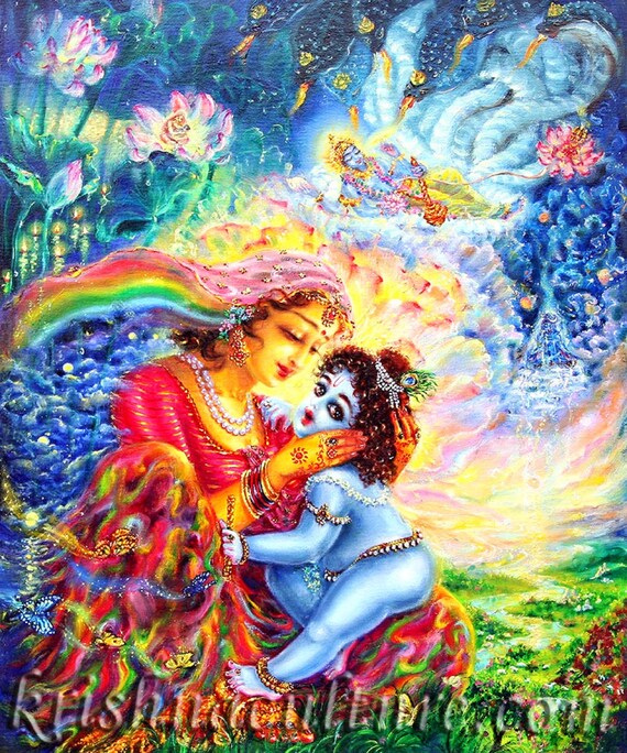 Krishna Within Krsna's Mouth CV122TC Canvas Art 10X12