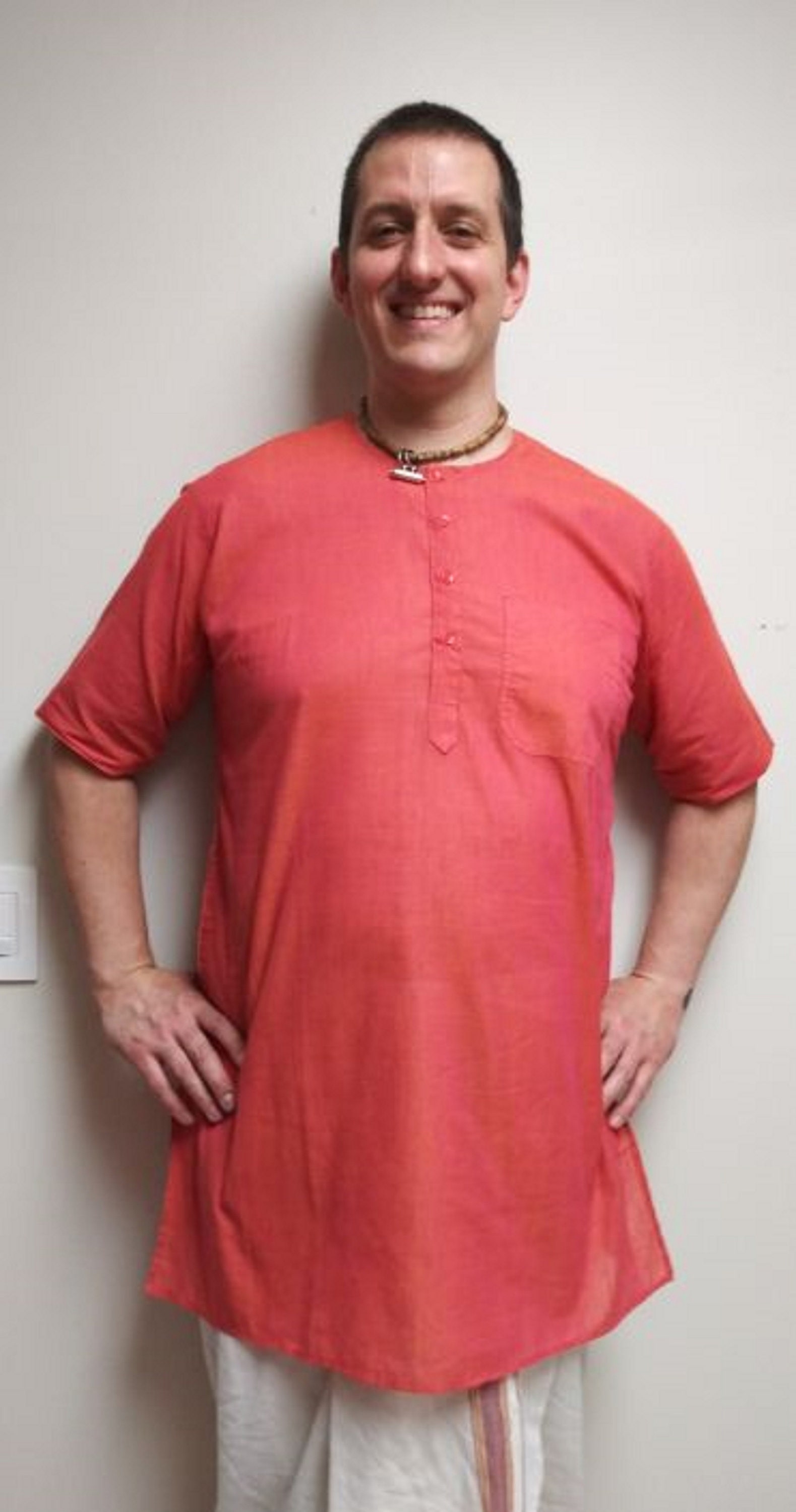 Bengali Orange kurta Short Sleeve BKO Etsy