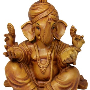 Krishna K57 Singing Ganesh Statue 7.5&quot; Hindu Elephant God Ganapati Idol Golu Doll