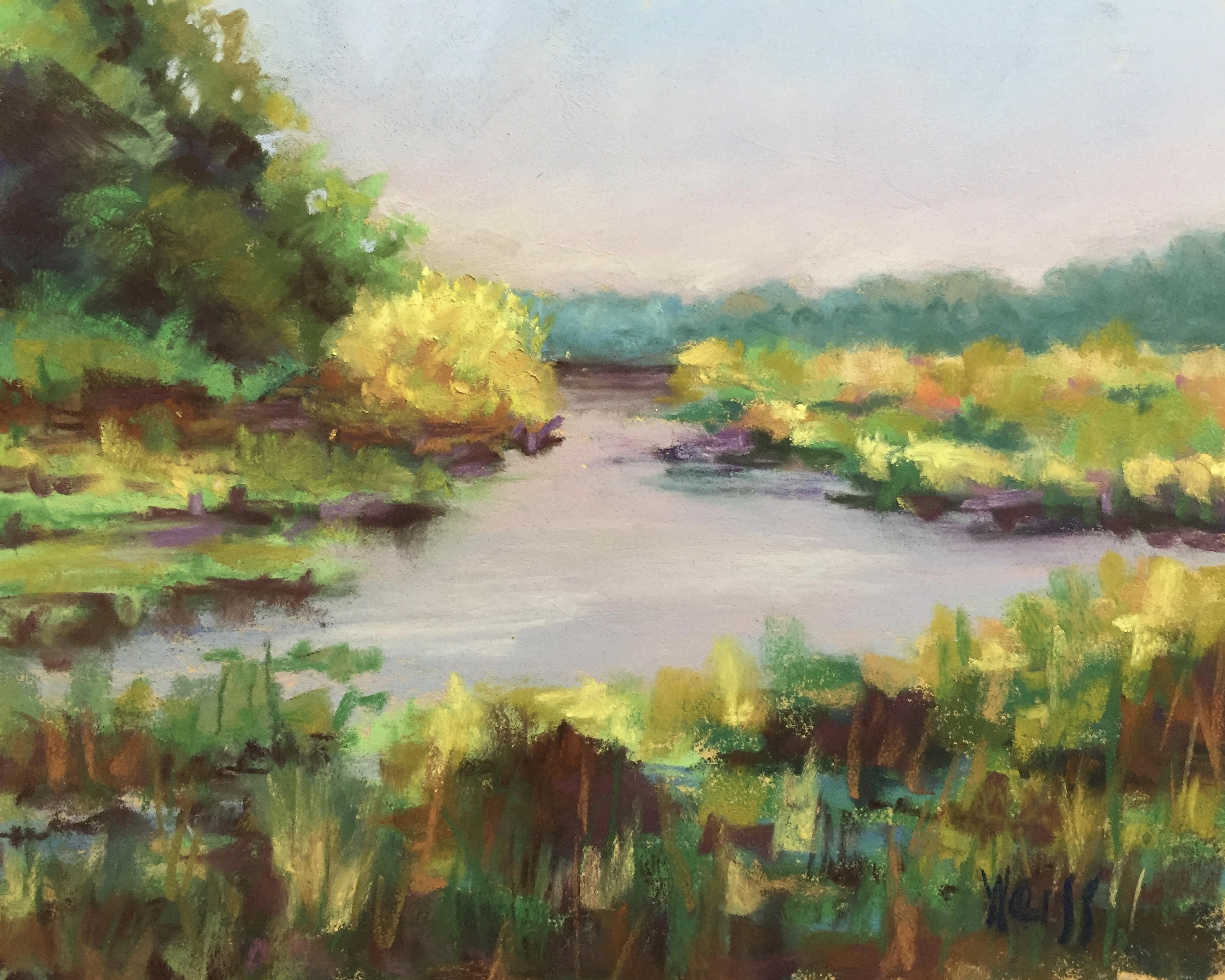 Original Impressionist Pastel Painting Waiting in the Etsy