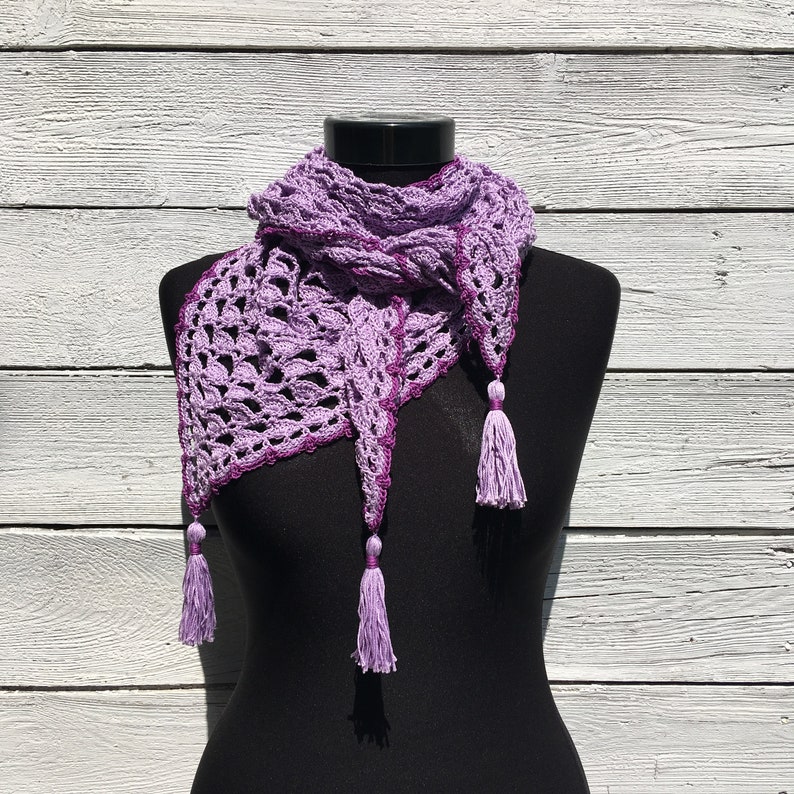 Crochet Shawl Scarf Pattern PDF Lace Summer Cotton Shawl Etsy