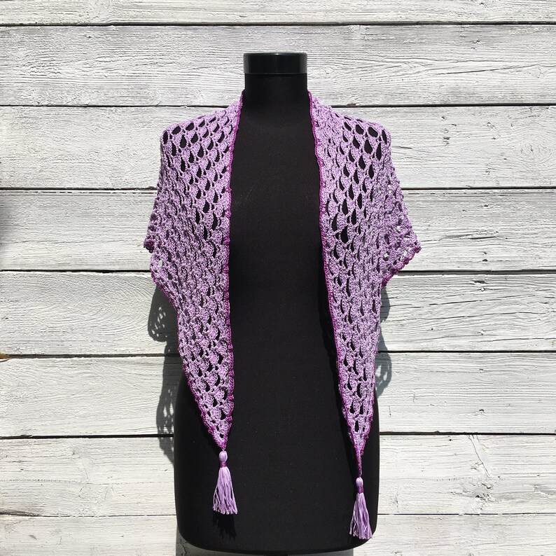 Crochet Shawl Scarf Pattern PDF Lace Summer Cotton Shawl Etsy