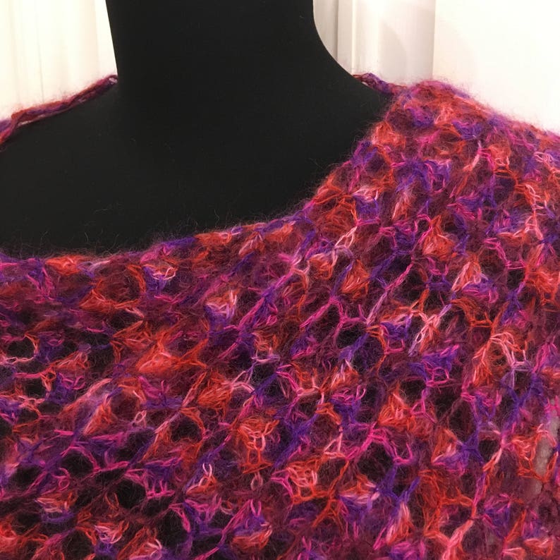 Mohair Crochet Shawl Scarf Pattern PDF Lace Airy Silk Wool Etsy