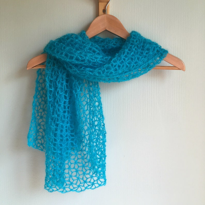 Crochet Mohair Shawl Scarf Pattern PDF Lace Airy Wool Wrap Etsy UK