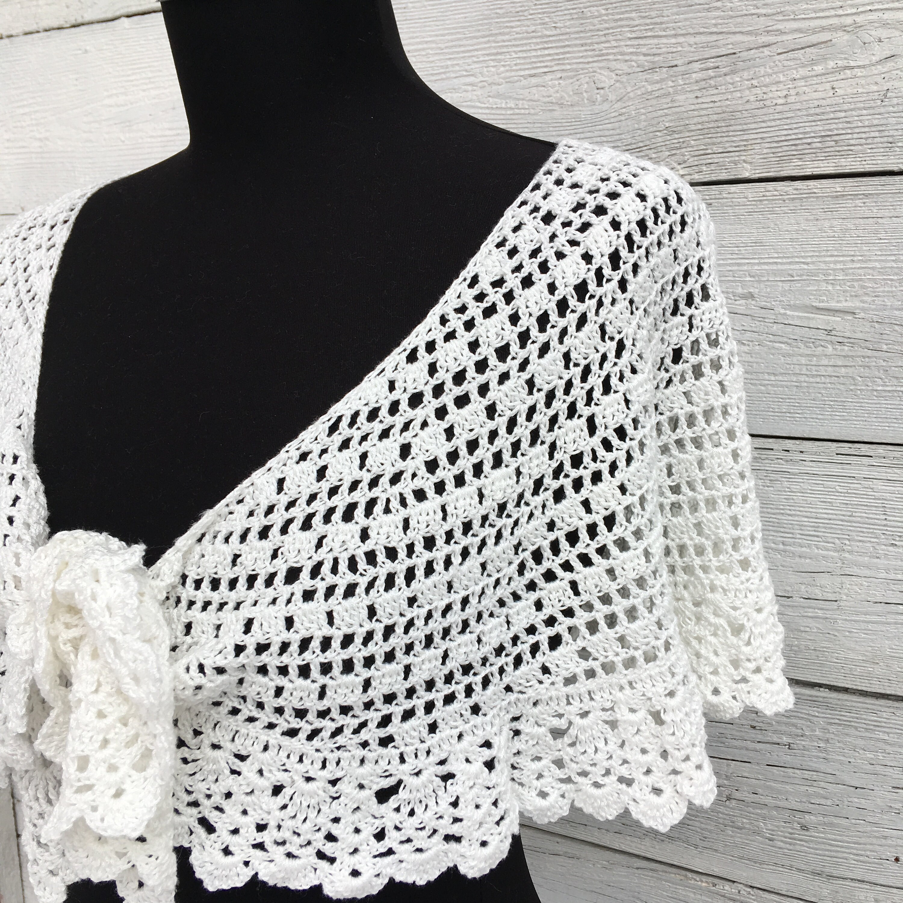 Crochet Bridal Shawl Scarf Pattern PDF Lace Crescent Wrap Etsy