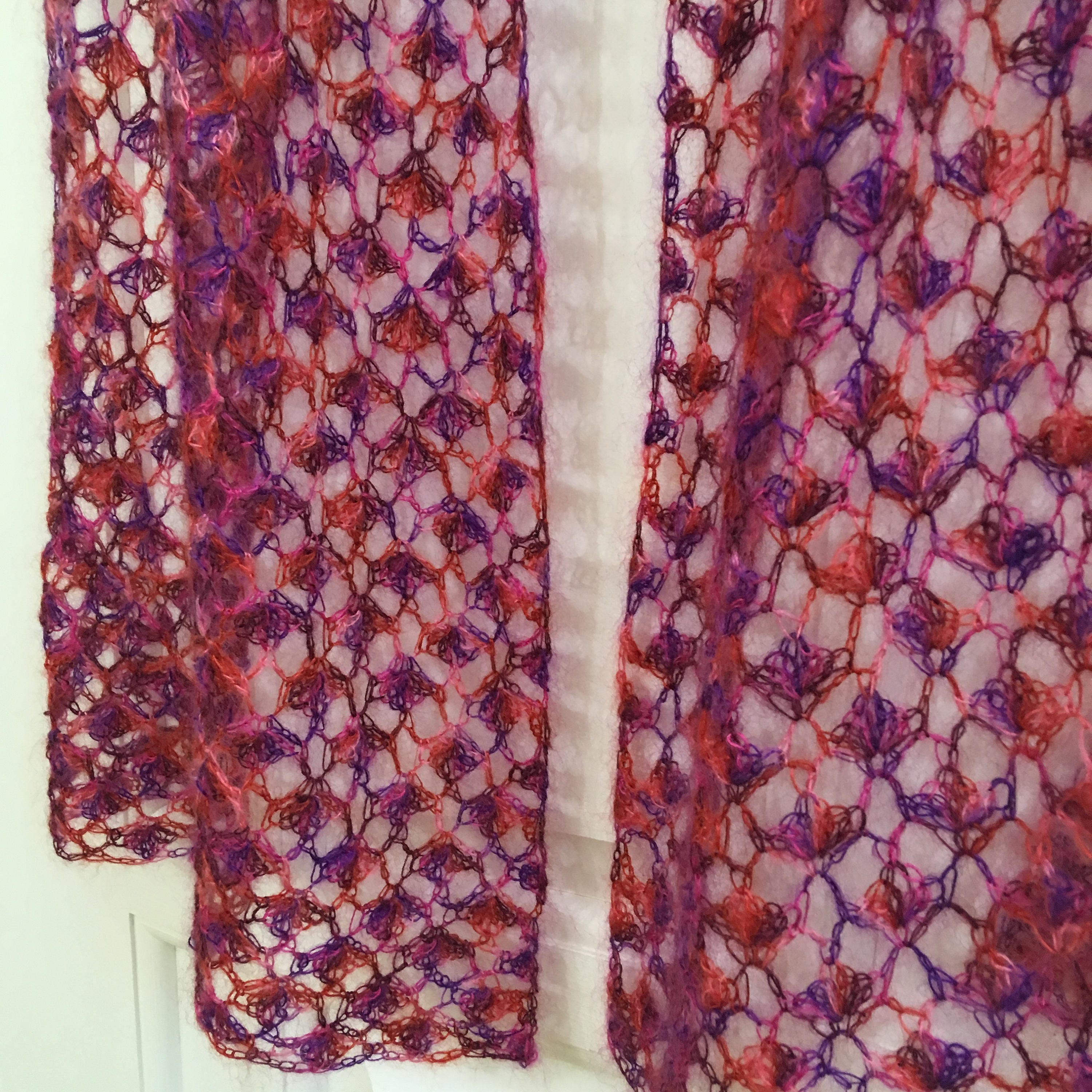 Mohair Crochet Shawl Scarf Pattern PDF Lace Airy Silk Wool Etsy