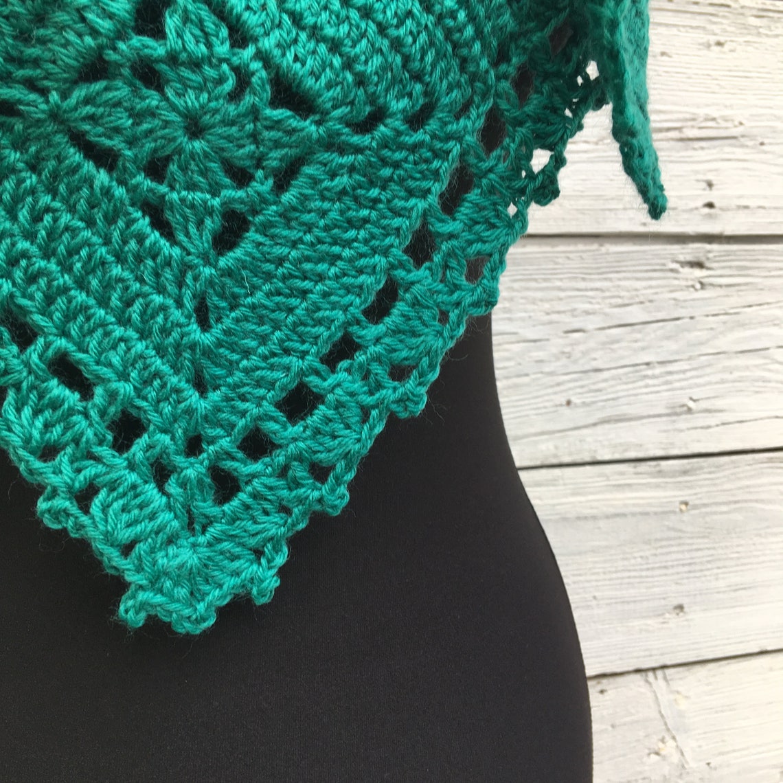 Crochet Shawl Pattern PDF Granny Square Triangle Blanket Etsy