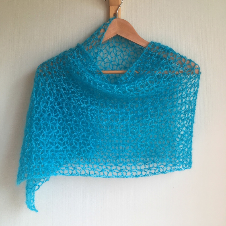 Crochet Mohair Shawl Scarf Pattern PDF Lace Airy Wool Wrap Etsy