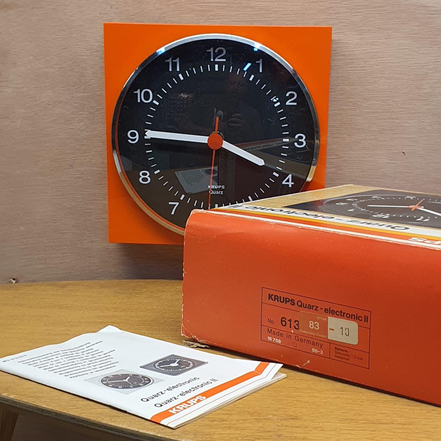 Vintage KRUPS German Wall Clock | Mid Century Modern 70's