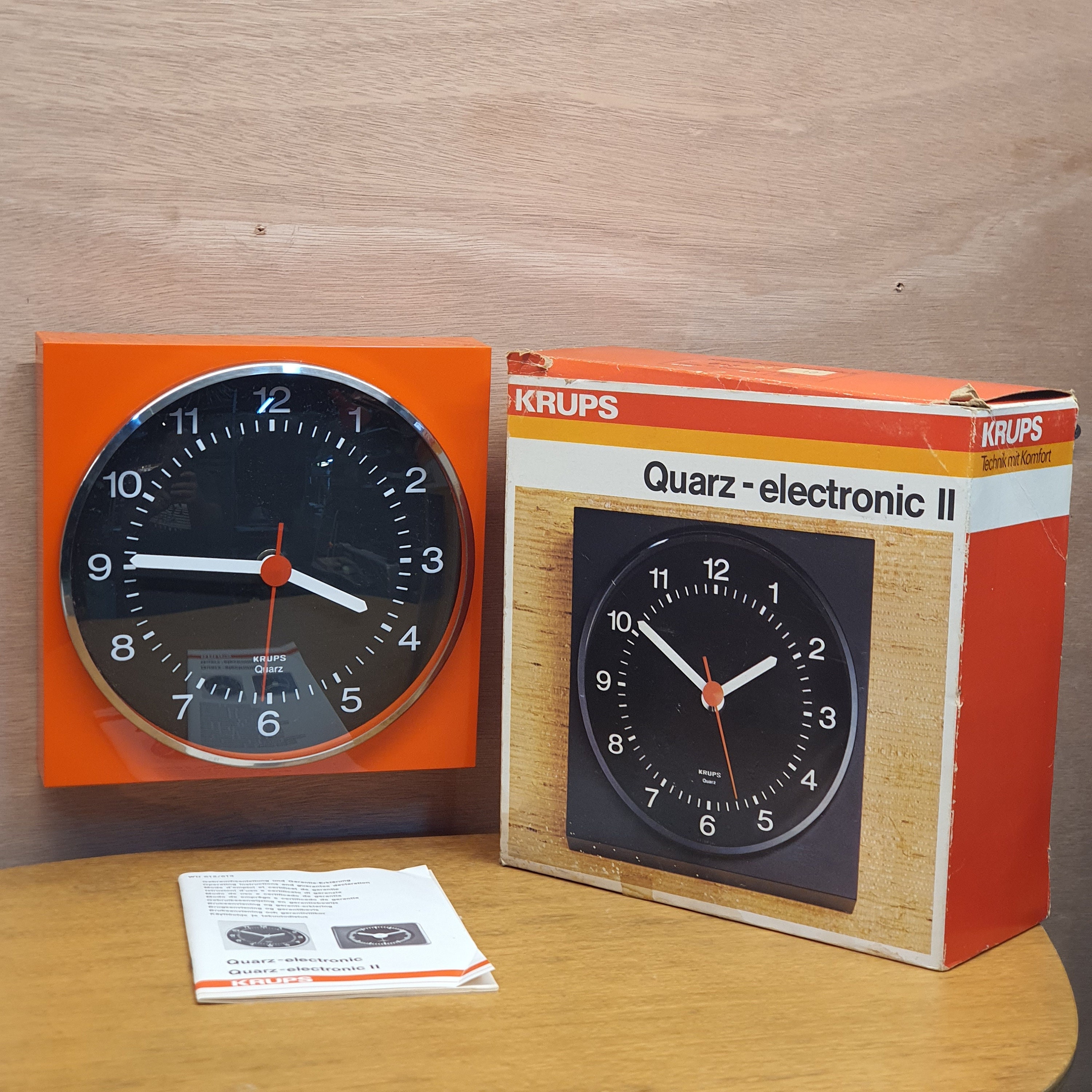 KRUPS Vintage Kitchen Wall Clock Made in Germany Mid Century Modern 70