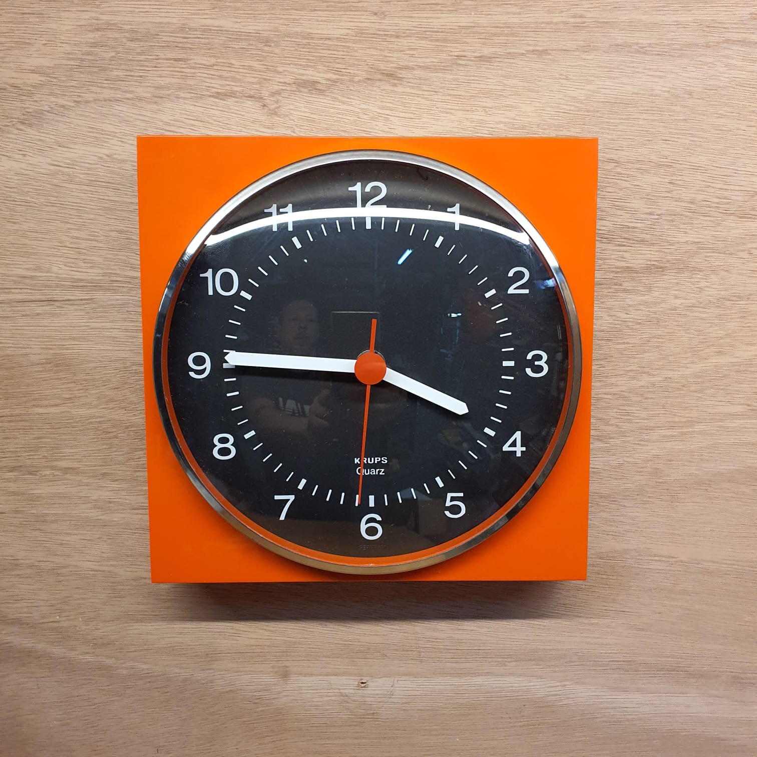 KRUPS Vintage Kitchen Wall Clock Made in Germany Mid Century Modern 70