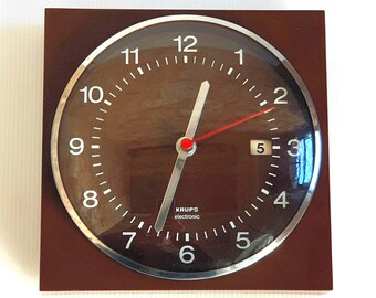 Krups エレクトロニック ブルー スペースエイジ ウォールクロック 1970
