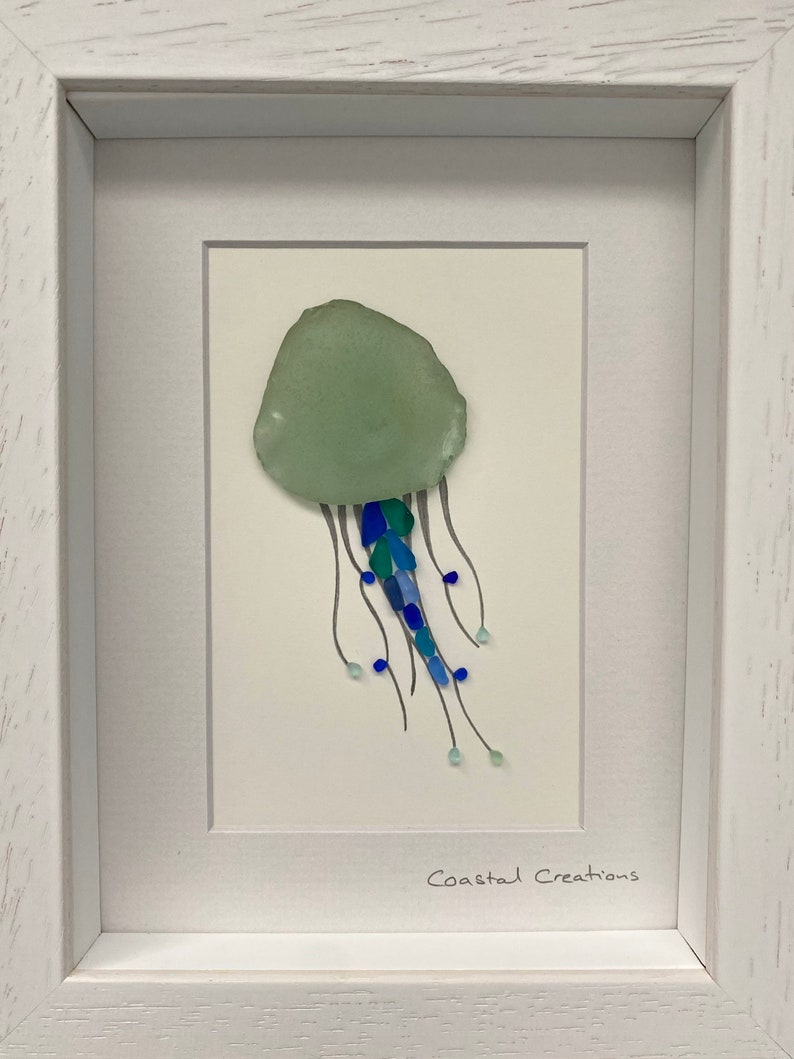 Sea Glass Art Jellyfish Jellyfish Wall Art. Etsy UK