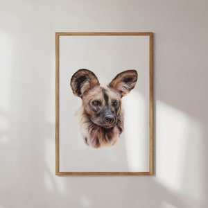 African Wild Dog Print A5 Art Print African Wildlife Gift image 2