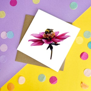 Bee Card / Bumble Bee Card / Greetings Card / Blank Inside / Wildlife Card image 2