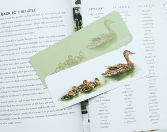 Duck Bookmark | Bookmark | Double Sided | Wildlife Gift | Book Worm Gift