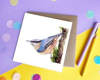 Bird Card / Nuthatch Card / Greetings Card / Blank Inside