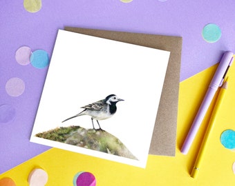 Bird Card / Wagtail Card / Greetings Card / Blank Inside