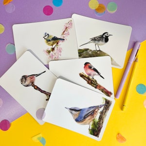 Set of 5 Garden Bird Postcards image 1