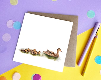 Mother's Day Card / Duck Card / Greetings Card / Blank Inside / Wildlife Card