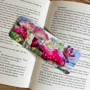 Mushroom Bookmark | Fungi Bookmark | Double Sided | Wildlife Gift | Book Worm Gift