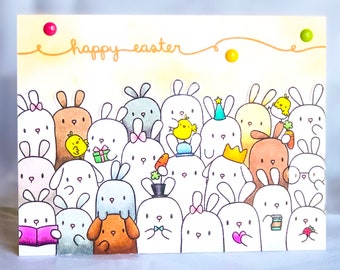 Easter Bunny Card - Happy Easter Card - Bunny Card - Bunny Greeting Card - Cute Easter Card - Rabbit Card - Spring Greeting Card