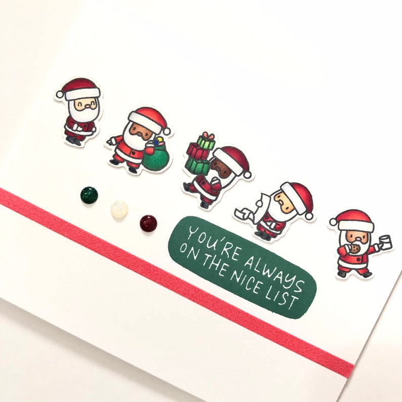 Santa Christmas Card Set Christmas Cards Boxed Set Santa Greeting Cards Cute Christmas Cards for Kids Santa Claus Cards Set of 6 image 4