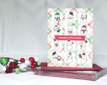 Snowman Cards - Snowman Christmas Cards - Christmas Card Set - Snowman Card Set - Christmas Card Box Set - Winter Greeting Cards