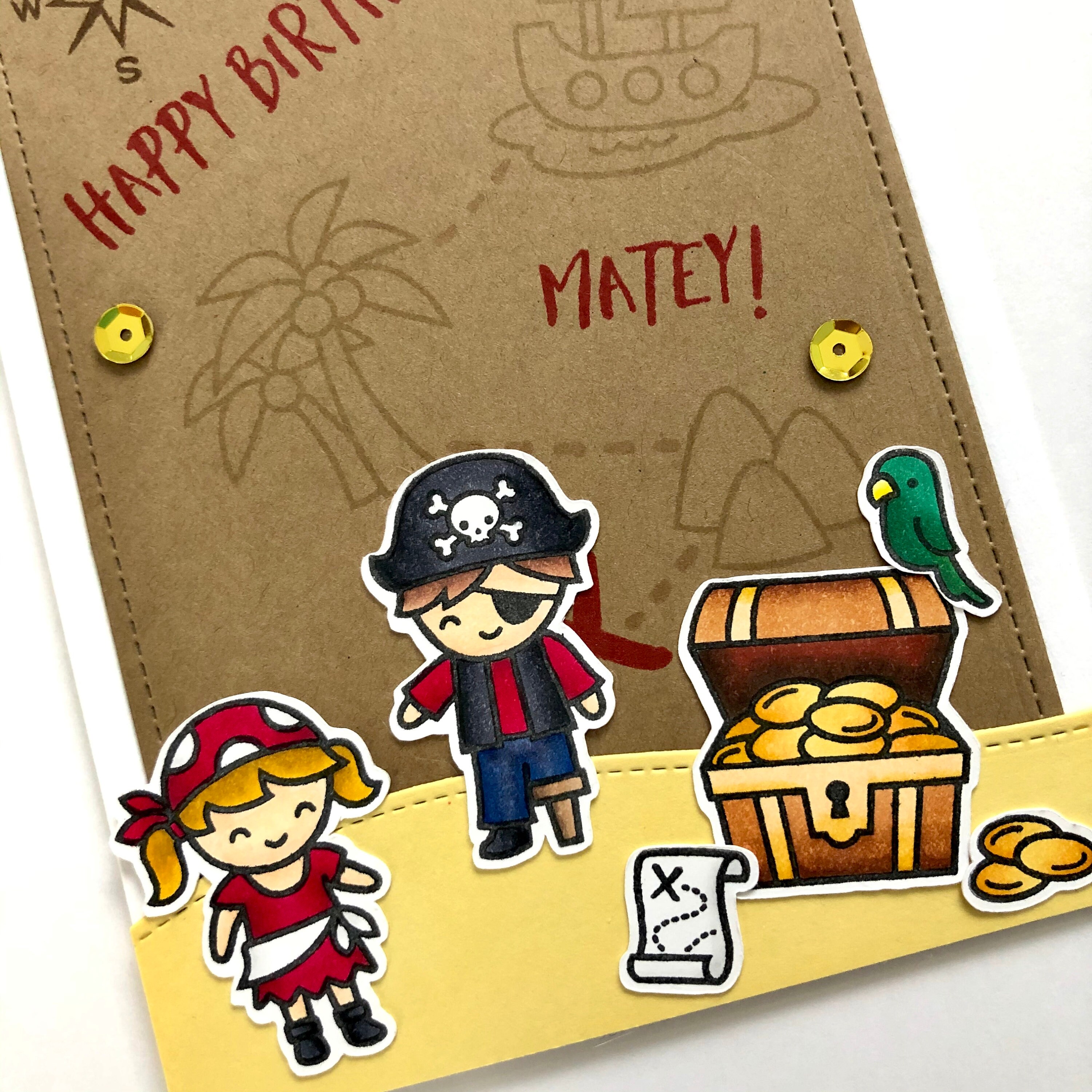 Pirate Birthday Card Fun Birthday Card Pirate Greeting | Etsy