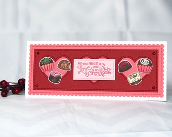 Chocolate Valentine Card - Valentine Candy Card - Chocolate Card - Sweet Valentine Card - Galentines Day Card - Chocolate Greeting Card