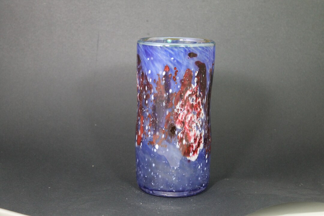 Handblown Glass Vase galaxy Series Etsy